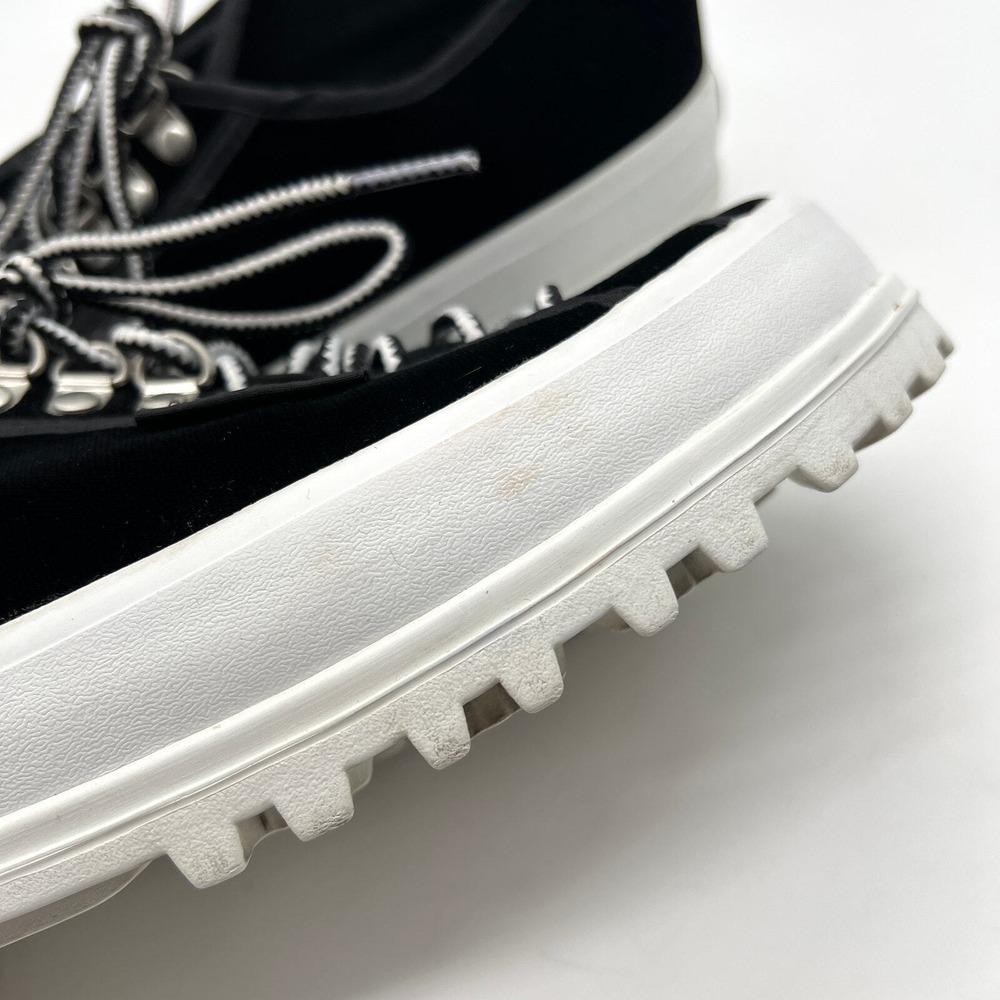 ALEXA CHUNG SUPERGA Sneaker 8 Black Platform Edition Velvet 2748 Lug Sole Chunky - Picture 12 of 14